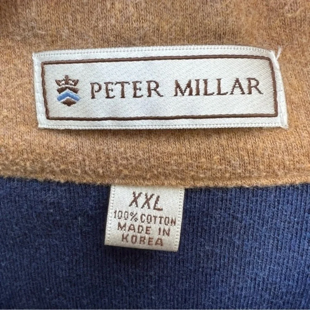 Peter Millar Fleece Quarter-Zip with Anchor Embroidery Sweatshirt Mens Size‎ 2XL